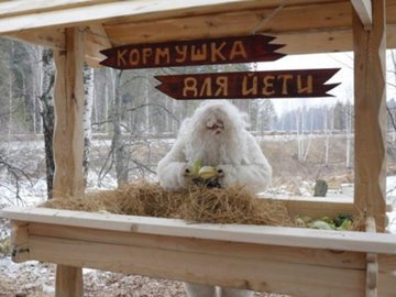 В Челябинской области подкармливают снежного человека